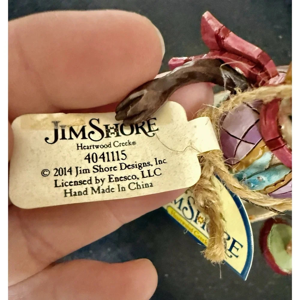 Jim Shore Heartwood Creek Snow Man w/ Broom Ornament